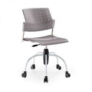SILLA ARETA GRIS CON RUEDAS USO RUDO