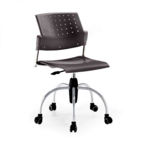 SILLA ARETA GRIS CON RUEDAS USO RUDO