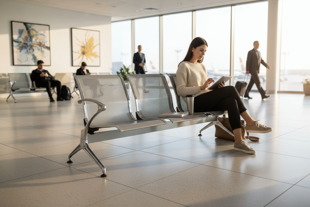 banca de espera metal 3 plazas monterREy