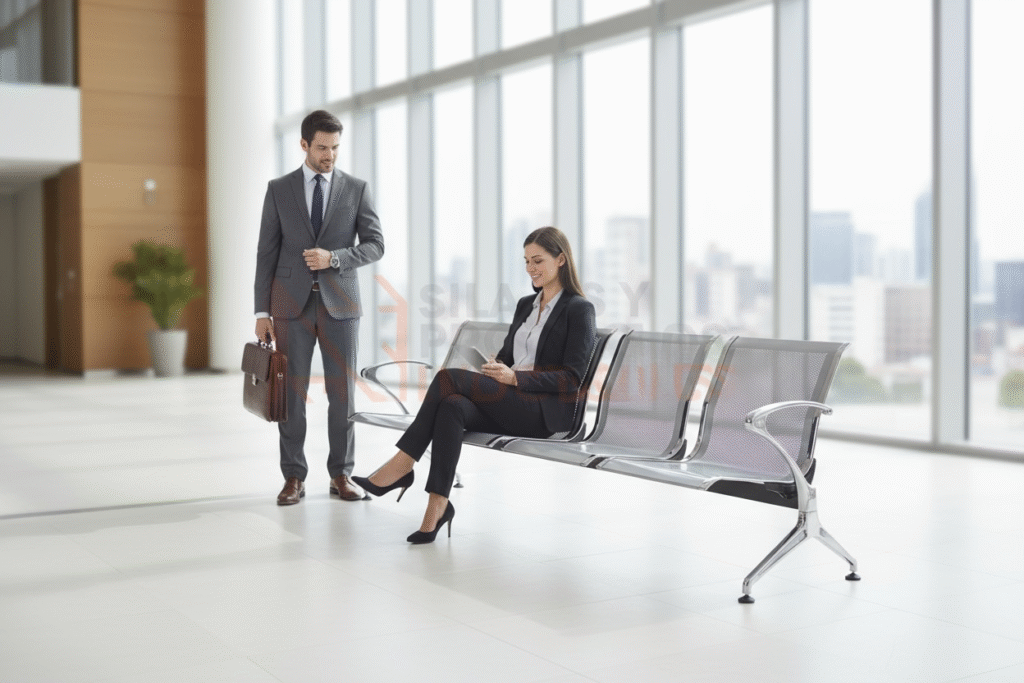 banca espera 4 plazas metal