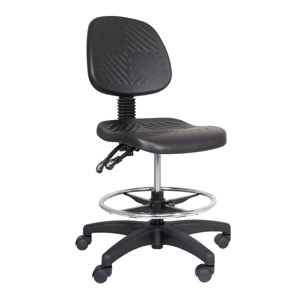 silla industrial, banco ergonómico