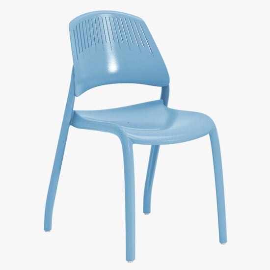 silla Island exterior azul polipropileno