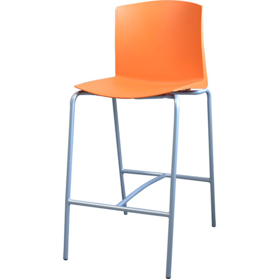 Silla alta para barras naranja