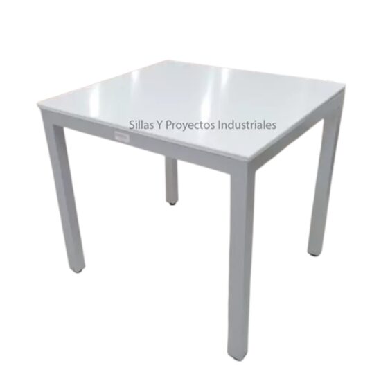 Mesa Industrial 4 Personas | Superficie Sólida Certificada