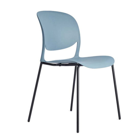 silla comedor azul