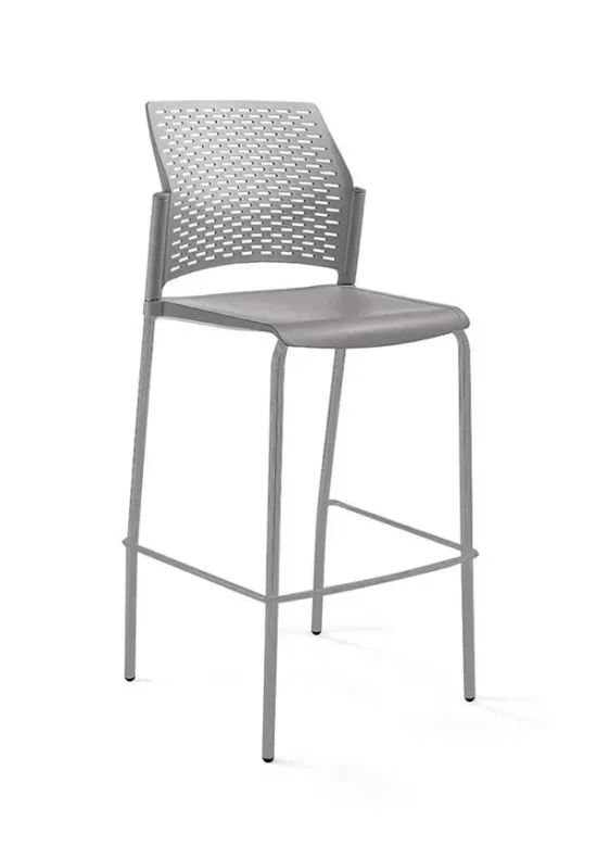 banco alto para barra rewind gris