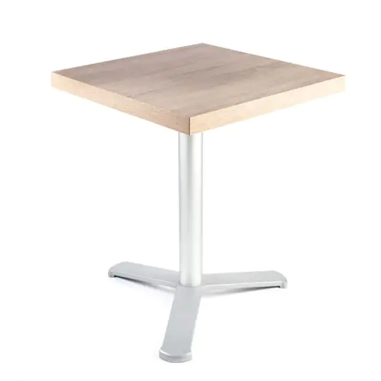 mesa base 3 puntas cubierta madera