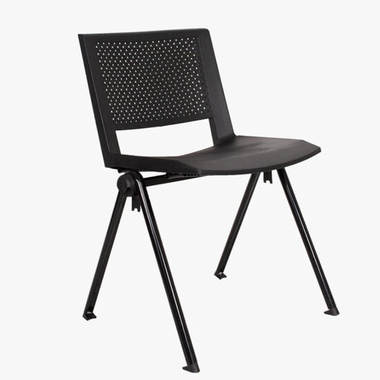 Silla Vert negro polipropileno y metal