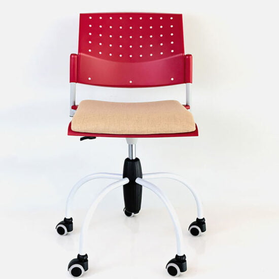 silla oficina areta rojo con asiento arena