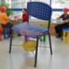 Silla FL01 con porta casco para comedores industriales - Imagen 2