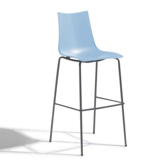 Silla alta zebra color azul base negro