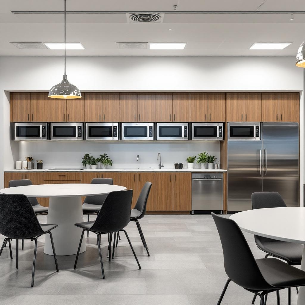 MUEBLE COCINA PARA COMEDOR Y OFICINAS COLOR ACERO Y MADERA RESISTENTE MEXICO