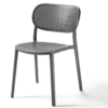silla tecnopolimero negro exterior hoteles