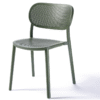 Silla tecnopolimero verde resistente verde