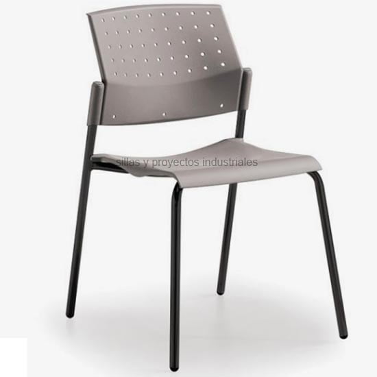 Silla Areta 4 patas polipropileno italiano uso rudo 200kg