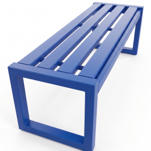 Banca vestidores metal rectangular