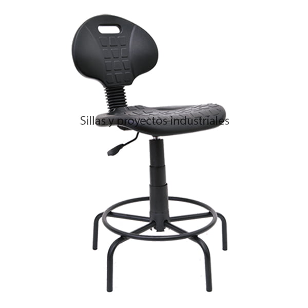 Silla industrial operativa base araña ergonómica soporte 130kg para cumplimiento de Ley Silla en México
