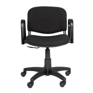 Silla operativa oficina tapiz con apoya brazos en metal  Reforzado - Image 3