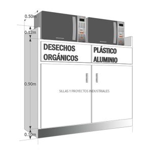 Mueble para basura doble multiuso