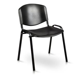 Silla ISO negro multifuncional comedores industriales y espera