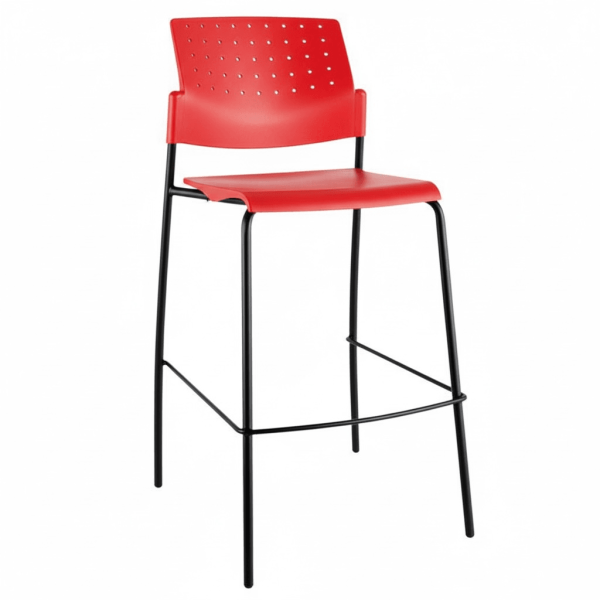 Banco Areta alto para barra comedor industrial polipropileno italiano 200kg