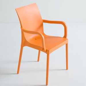 Silla Iris tecnopolímero comercial uso exterior sin brazos - Image 5