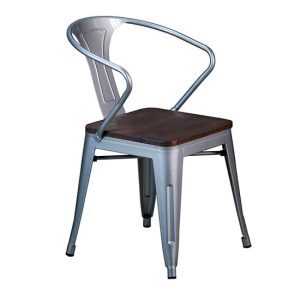 Silla para restaurantes metal y madera vintage  Alexa - Image 4