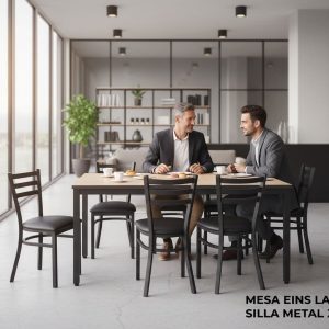Mesa Eins Metal LP 6 personas + Sillas XP industrial - Image 3