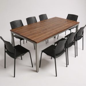 Mesa Eins Metal LP 6 personas + Sillas Bloom - Image 1