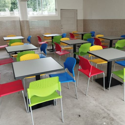 Silla Pola multicolor para comedor industrial fabricación nacional soporte 110kg