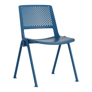 Silla Avanti azul con estructura de metal calibre 16 y respaldo ventilado