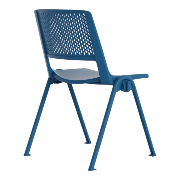 Silla Avanti azul con estructura de metal calibre 16 y respaldo ventilado