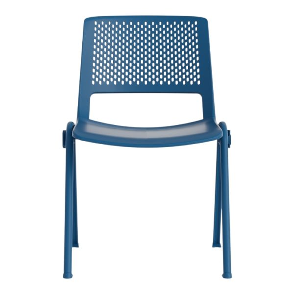 Silla Avanti azul con estructura de metal calibre 16 y respaldo ventilado