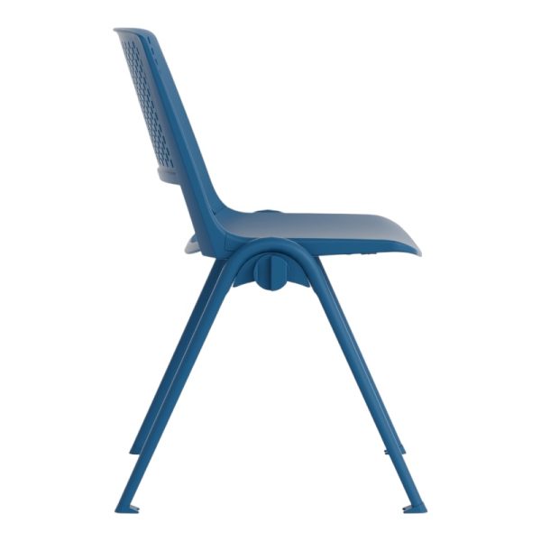 Silla Avanti azul con estructura de metal calibre 16 y respaldo ventilado