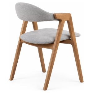 Silla Lola de madera con reposabrazos integrados — Labenze NODO